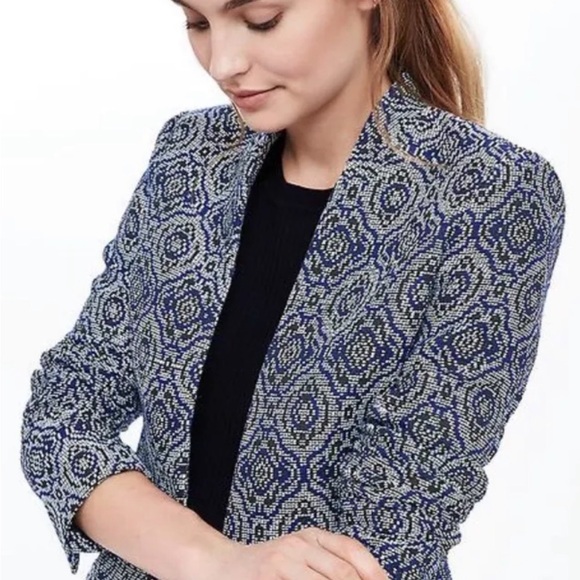 NWT Banana republic size 4 Tile Jacquard blazer - Picture 2 of 12